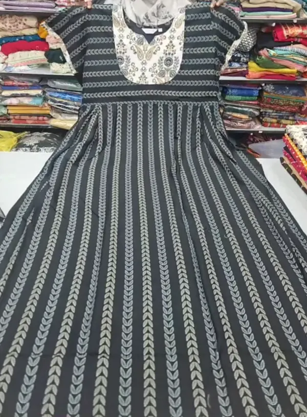 Premium Cotton Frock Style Nighty with Adjustable Rope & Side Pocket |NT3628